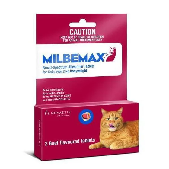 Milbemax Wormer Tasty Cats 4.4-17lbs (2-8kg) - 4 Tablets - Image 2