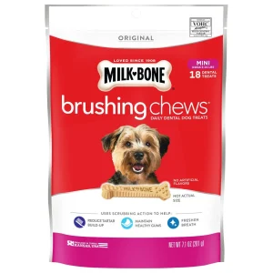 Milk-Bone Brushing Chews Dog Treat Original XS 5-24lb 18ct