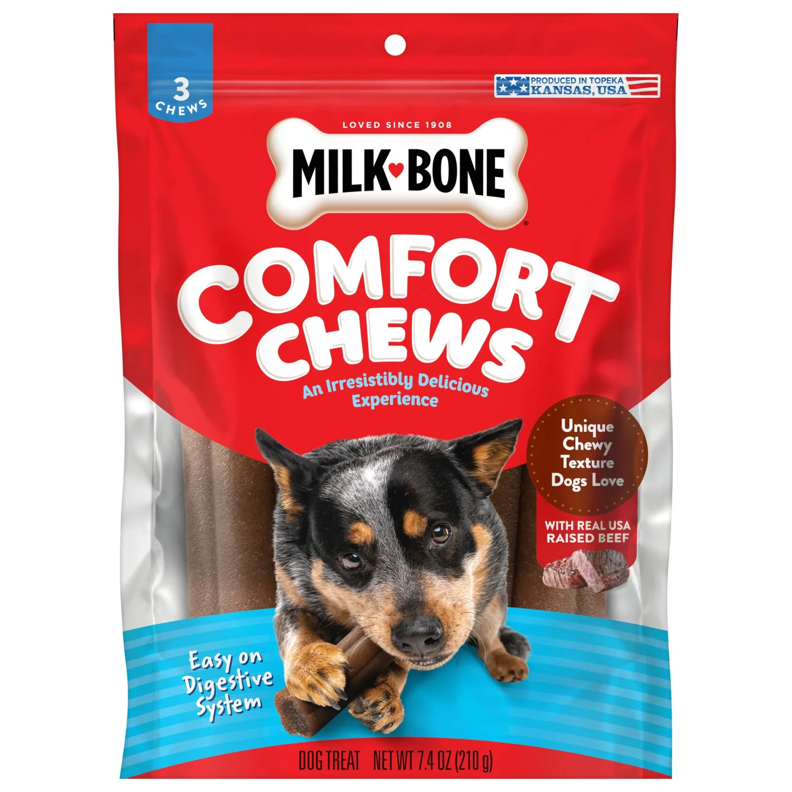 Milk-Bone Comfort Chews Dog Treats Beef 7.4 oz