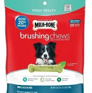 Milk-Bone Fresh Breath Daily Dental Brushing Chews for Small & Medium Dogs