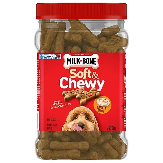 Milk-Bone Soft and Chewy Chicken Flavor Dog Treats, 25 oz.