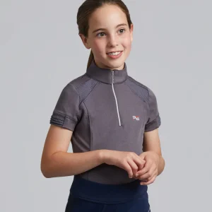 Mini Remisa Girl's Technical Short Sleeve Riding Top Grey