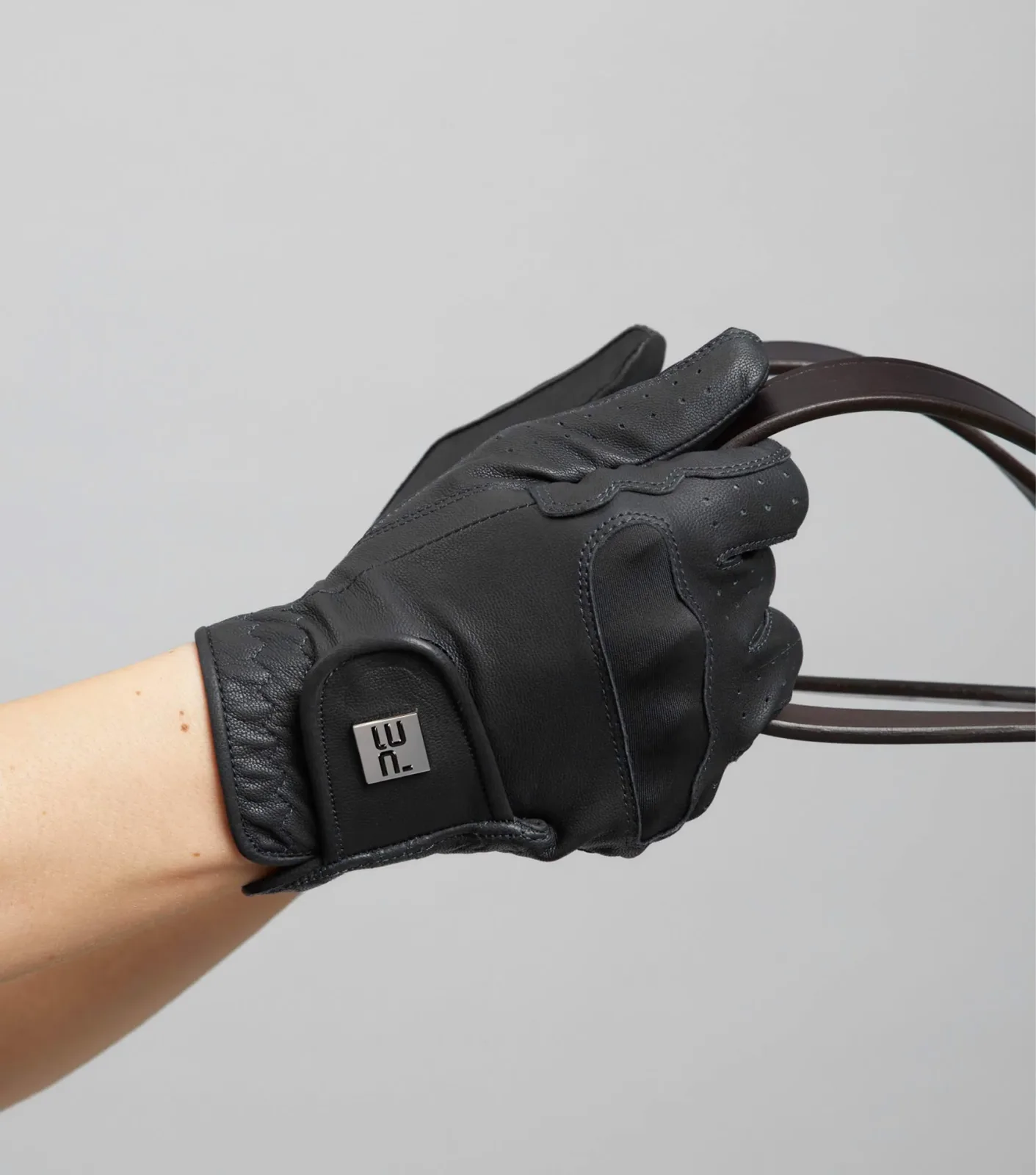Mizar Ladies Leather Riding Gloves Black - Image 2