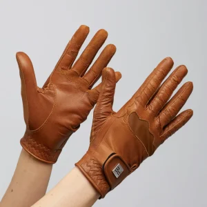 Mizar Ladies Leather Riding Gloves Tan
