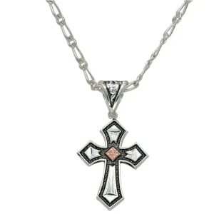 Montana Silversmiths Antique Silver and Copper Cross Necklace