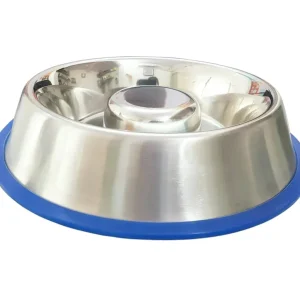 Mr. Peanut's Slow Feed Anti Bloat Dog Bowl with Bonded Silicone Base