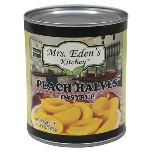 Mrs. Eden's Kitchen Peach Halves in Syrup 29.1 oz.
