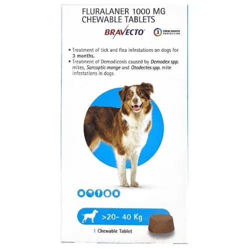 MSD Animal Health Bravecto Tablet 10-20 kg and 20-40 kg Combo - Image 2