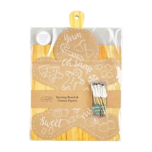Mud Pie Christmas Board with Gingerbread Cheese Paper Set