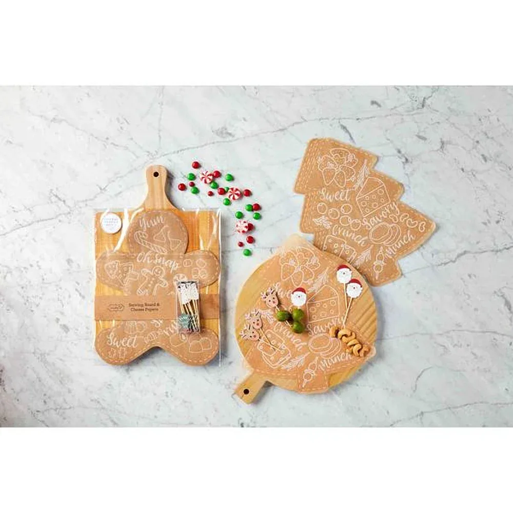 Mud Pie Christmas Board with Gingerbread Cheese Paper Set - Image 2