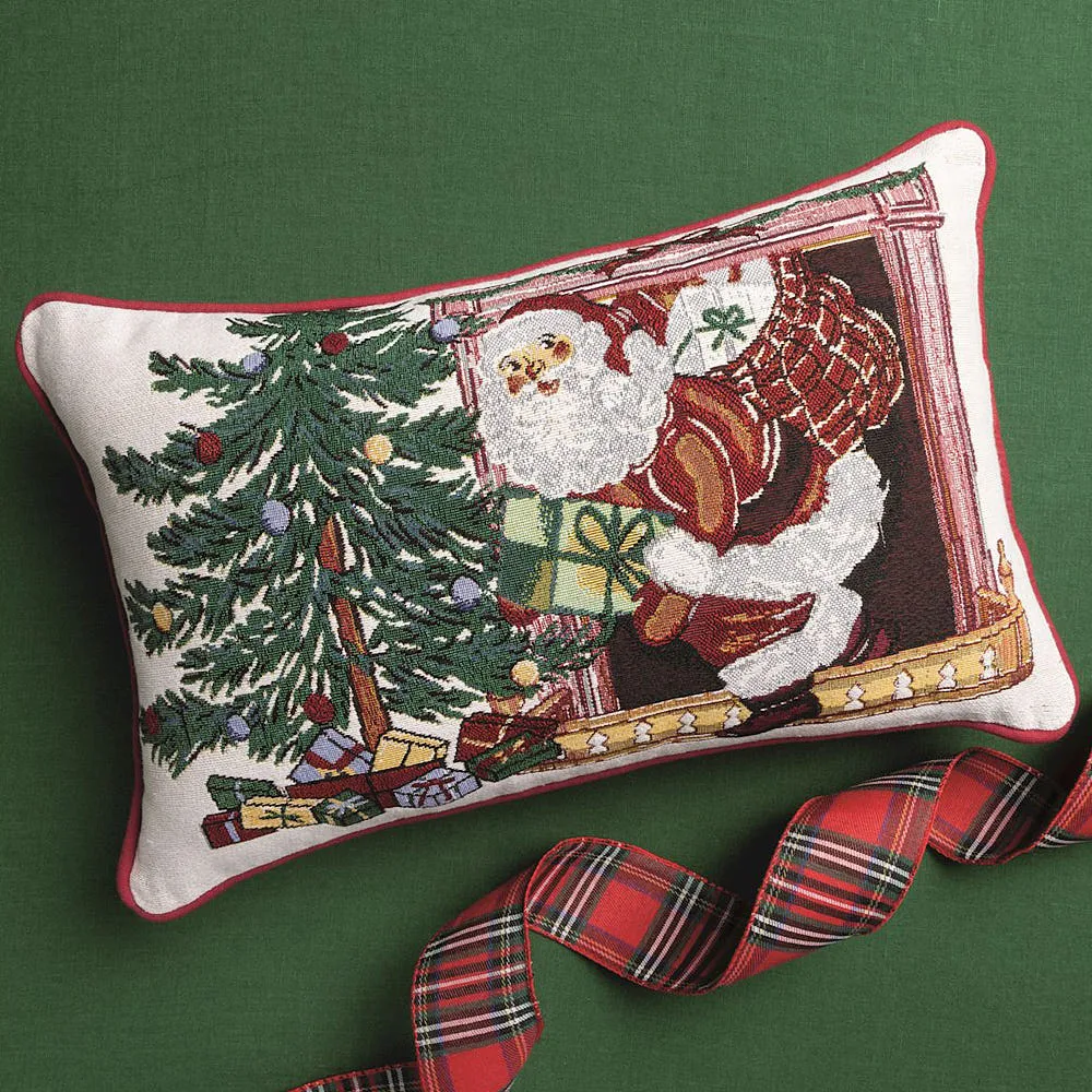 Mud Pie Christmas Tapestry Pillow - Image 2