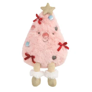 Mud Pie Faux Mink Pink Christmas Tree Plush Pal
