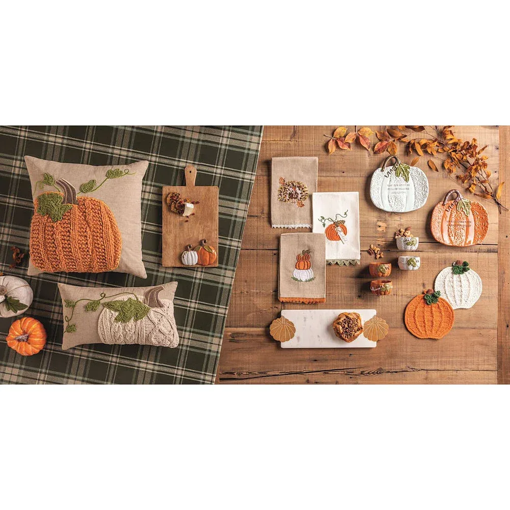 Mud Pie Lumbar Pumpkin Vine Pillow - Image 2