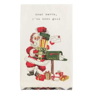 Mud Pie Mailbox Christmas Tartan Towel