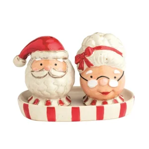 Mud Pie MR. & MRS. Claus Salt and Pepper Set