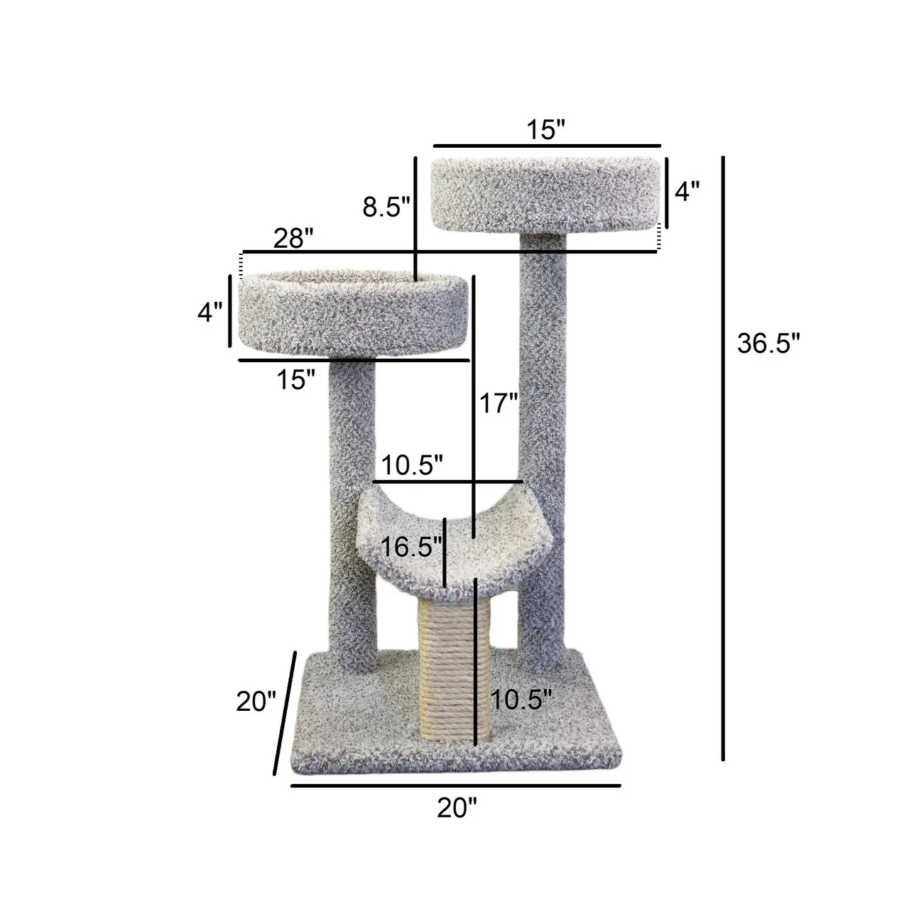Multi-Level Cat Perch for Window Viewing – Easy-Climb 3-Level Design - Image 2