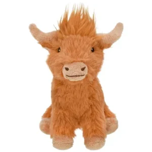 Multipet Brown Highland Cow Plush Dog Toy