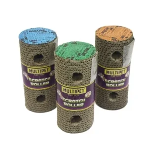 Multipet Cardboard Roller Catnip Cat Toy Assorted, 9.5 in