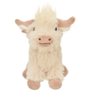 Multipet Cream Highland Cow Plush Dog Toy