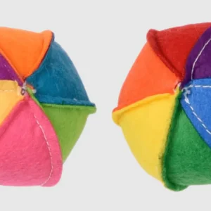 Multipet Felt B Ball(Assorted), 2.5 in