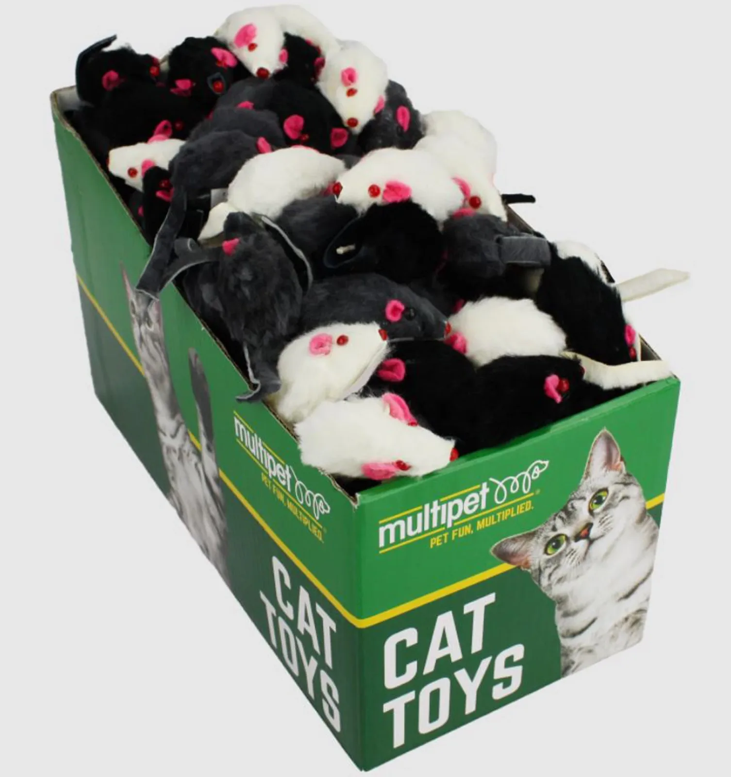 Multipet Fur Mice(Assorted), 1.25 in, 165-Count