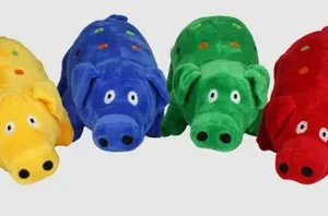 Multipet Globlets Plush Dog Toy Pig Assorted 9 In