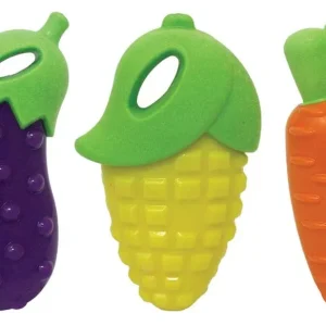 Multipet Harvesters Rubber Dog Toy Vegetables Assorted 5 in