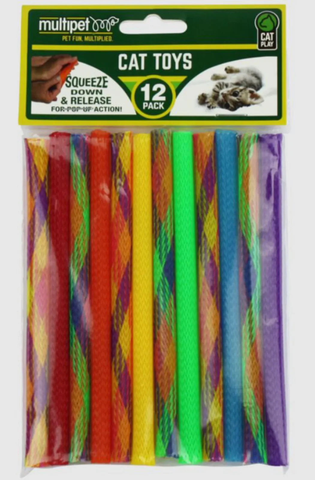 Multipet Kitty Straws, 7 in, 12-Count