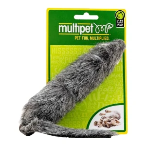 Multipet Long Furry Mouse Cat Toy Assorted, 5.5 in