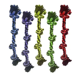 Multipet Nuts for Knots 4-Knot Rope Dog Toy Assorted 25 in