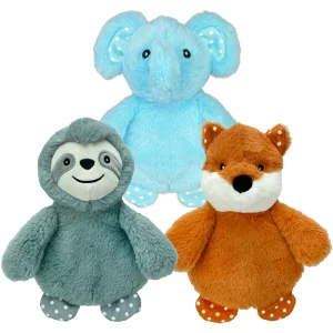 Multipet Pet Envy PolkaDot Animals Dog Toy Assorted Color 10 in