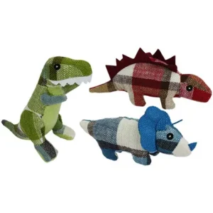Multipet Plaidosaurus Plush Dog Toy, Assorted Styles