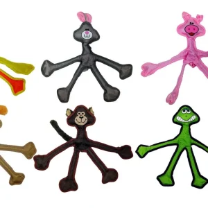 Multipet Skele-Ropes Dog Toy Frog Assorted 15 in