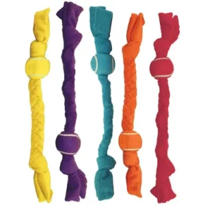 Multipet Throw in the Braided Towel Tug Dog Toy, Assorted Colors