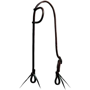 Mustang 5/8in Oiled Harness Leather One Ear Headstall