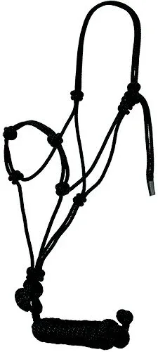 Mustang Yearling Knotted Training Halter with Lead