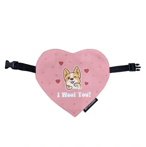 Mutt of Course I Woof You Bandana for Dogs (12-18in Neck) Special Offer