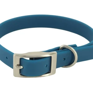 MuttNation Fueled by Miranda Lambert Waterproof Dog Collar Denim 3/4 X 13-18