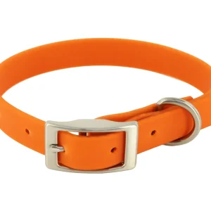 MuttNation Fueled by Miranda Lambert Waterproof Dog Collar Pumpkin 1 X 19-24