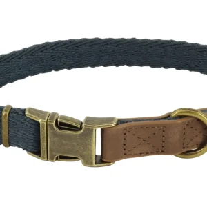 MuttNation Fueled by Miranda Lambert Woven Dog Collar Graphite 1 X 18-26
