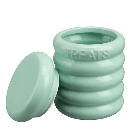 MuttNation Ribbed Ceramic Dog Treat Jar