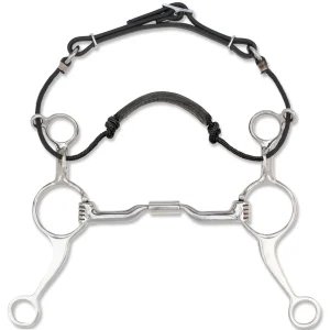 Myler® Long Shank Combination Bit with Sweet Iron Low Port Comfort Snaffle MB 04
