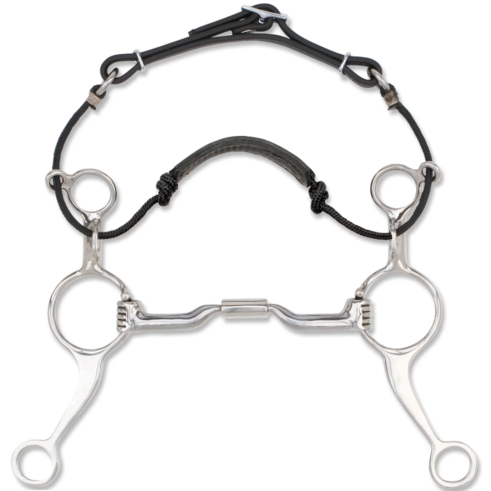 Myler® Long Shank Combination Bit with Sweet Iron Low Port Comfort Snaffle MB 04