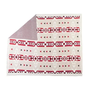 Myra Canyon Arrows Aztec Cotton Throw Blanket Crimson
