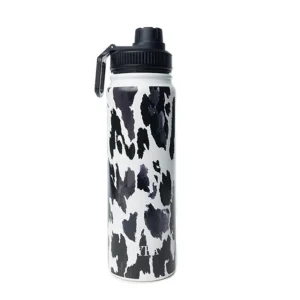 Myra Moo & Bloom Stainless Steel Water Bottle Black Leopard