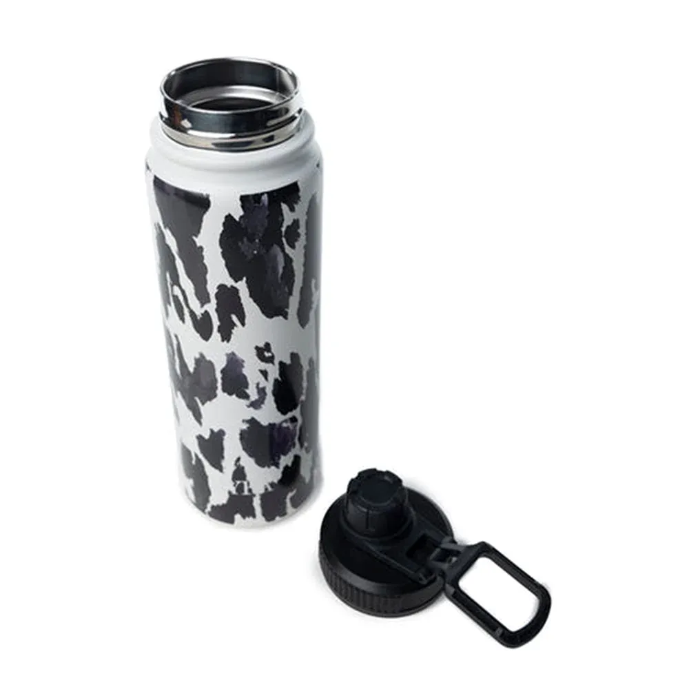 Myra Moo & Bloom Stainless Steel Water Bottle Black Leopard - Image 2