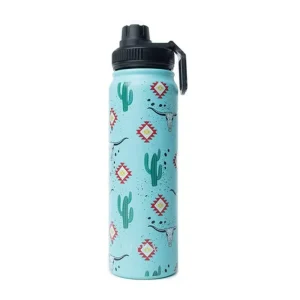 Myra Moo & Bloom Stainless Steel Water Bottle in Cactus Geometry