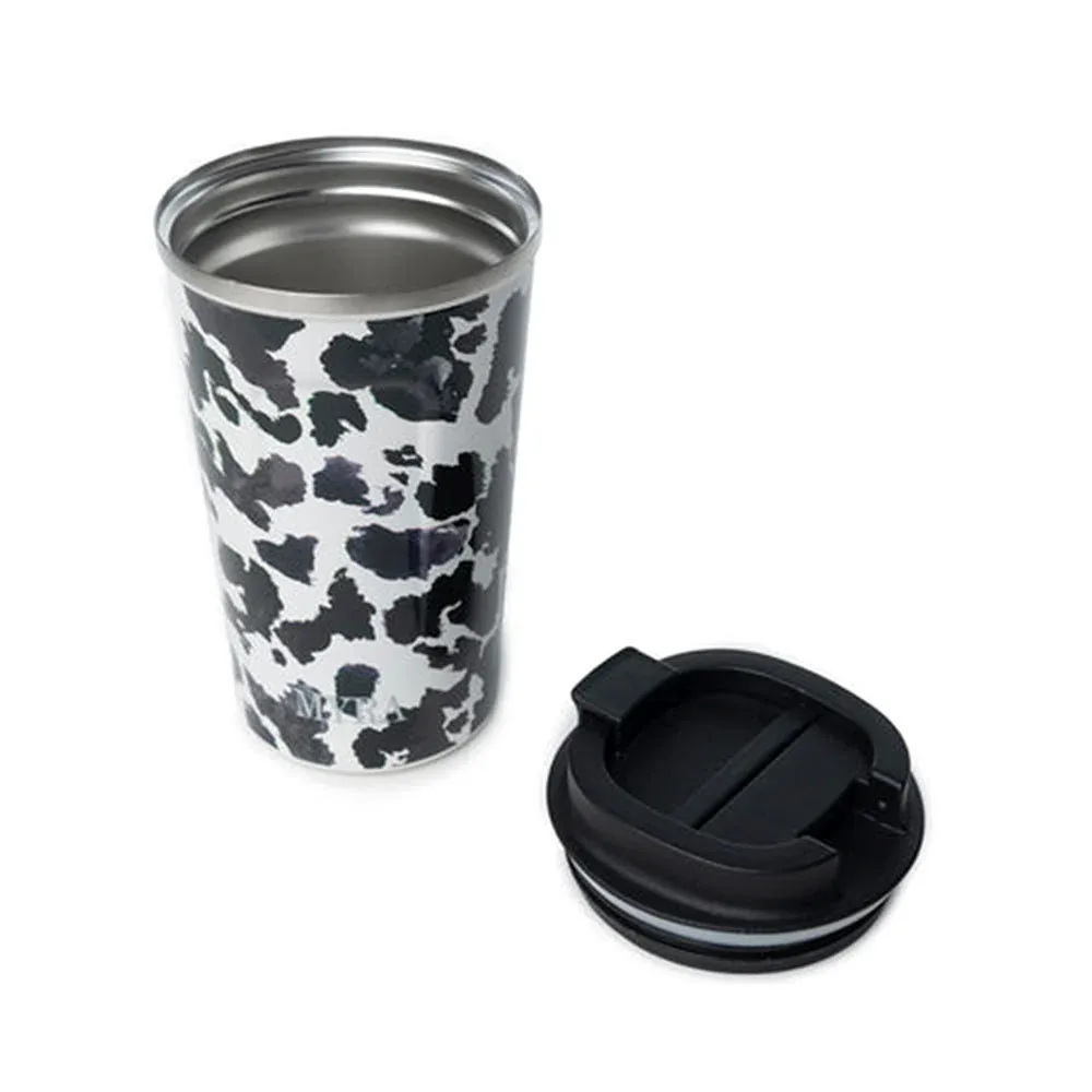 Myra Western Trail Brew Stainless Steel Mug Black Leopard - Image 2