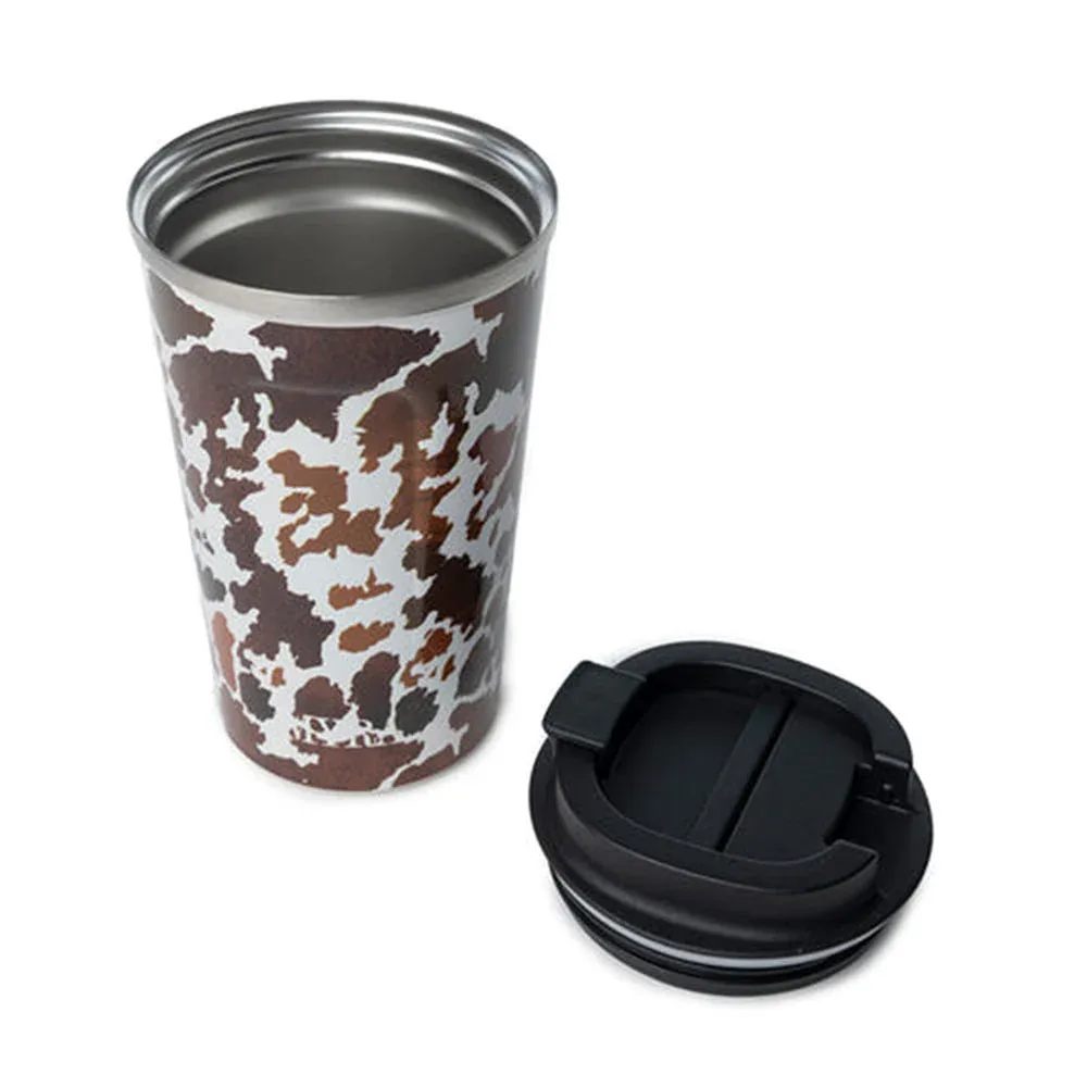 Myra Western Trail Brew Stainless Steel Mug Brown Leopard - Image 2