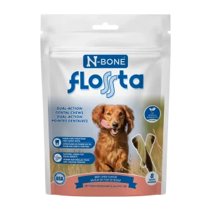 N-Bone Flossta Dual Action Dog Dental Chew Beef Liver 8 ct, 6.4 oz